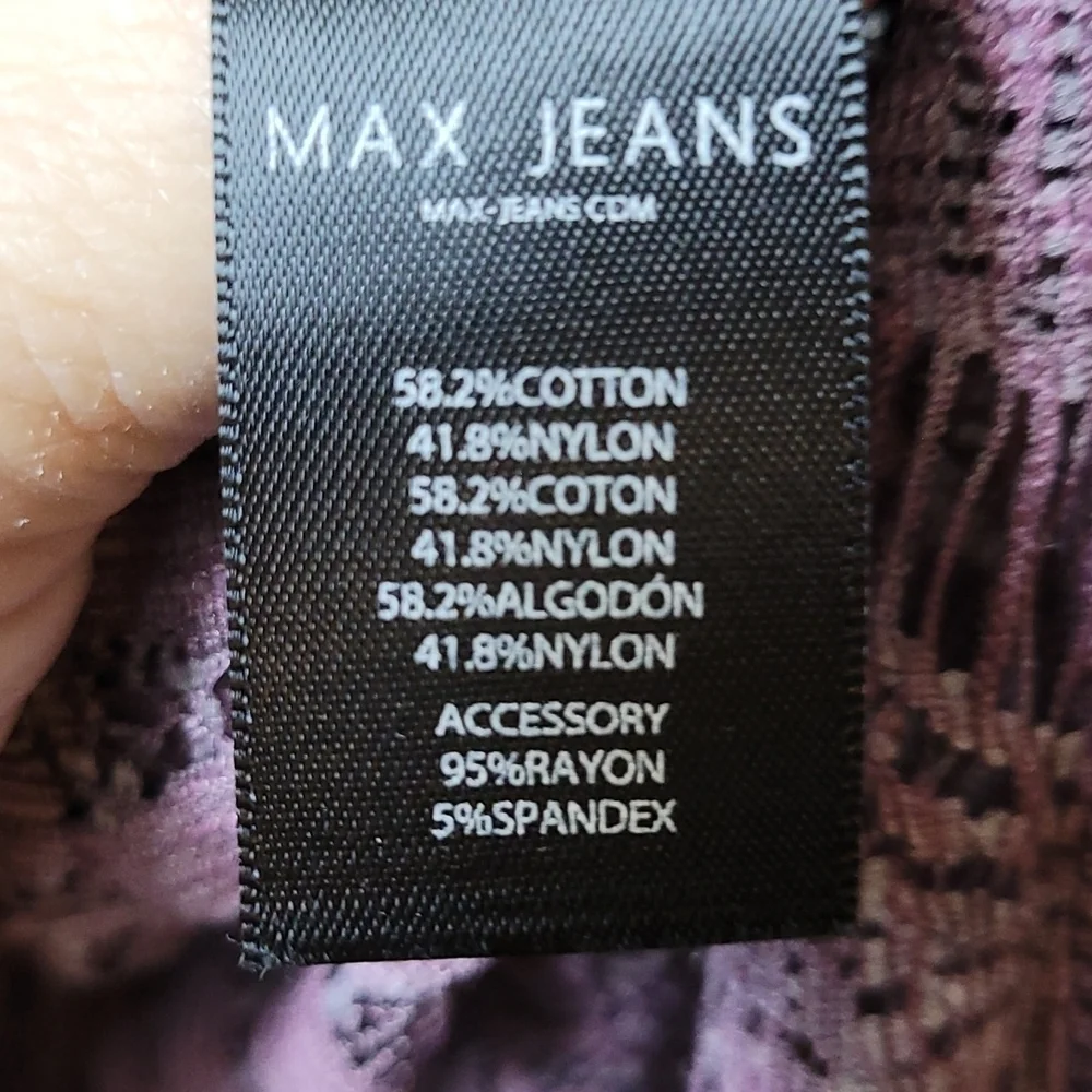Max Jeans* Plum Open Weave Top* Sz L
